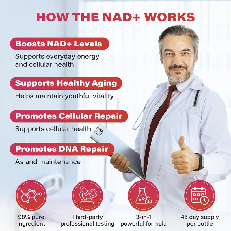 NR1000-NAD+ Berry Flavor Drink Mixfor Skin Aging Support, Energy, and Focus-30Pack