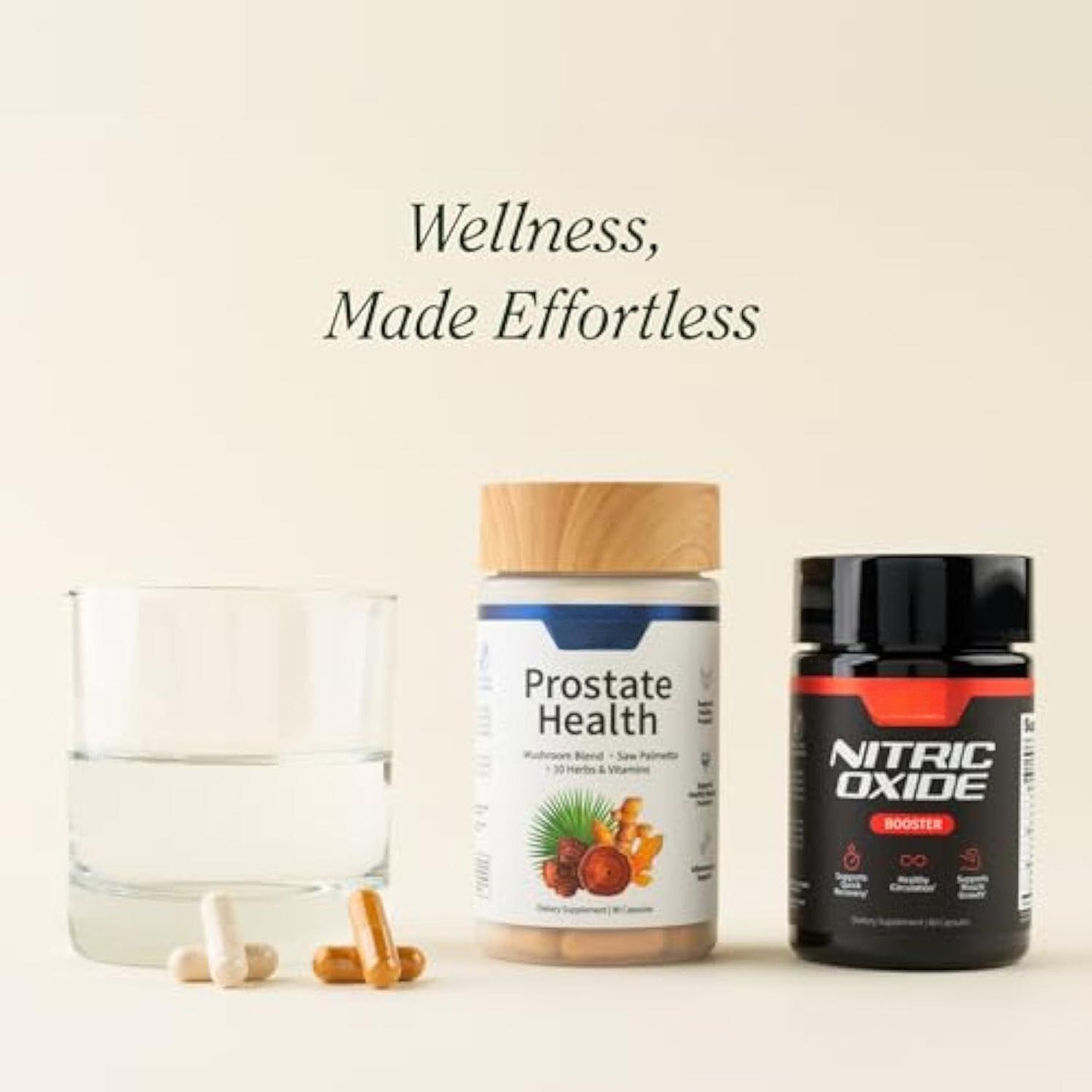 Prostate Health Support Supplement Bundle with Nitric Oxide Booster – 90 Capsules & 60 Capsules