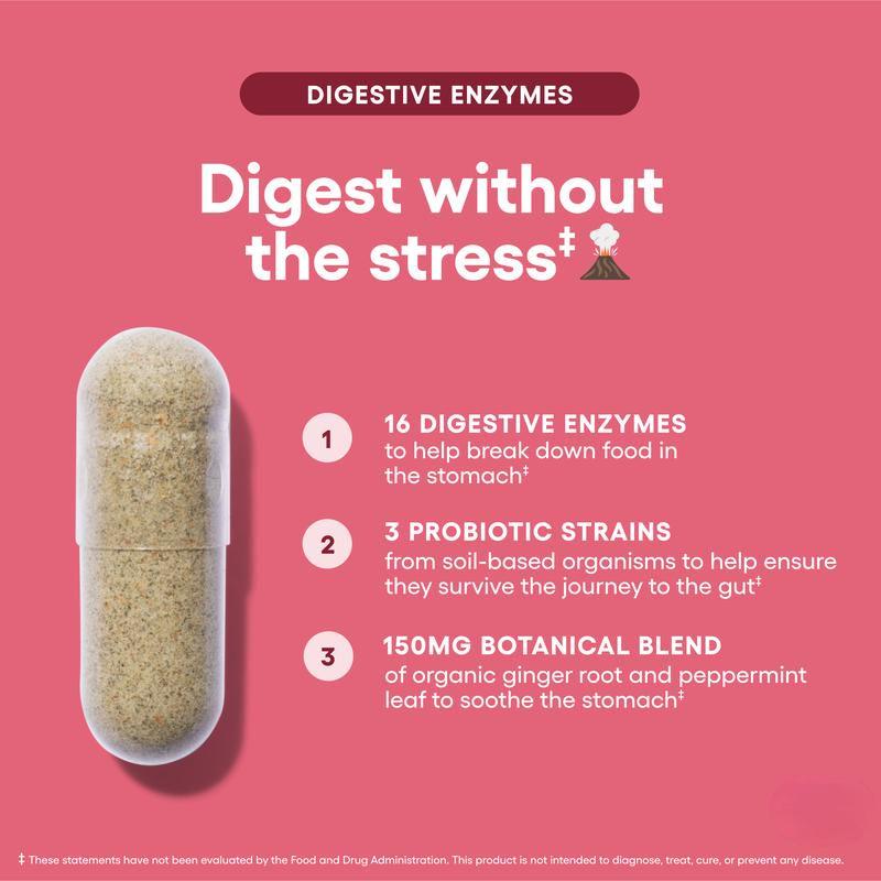 Advanced Gut Health Bundle: 60 Billion Probiotics 30ct + Digestive Enzymes 60ct for Digestive